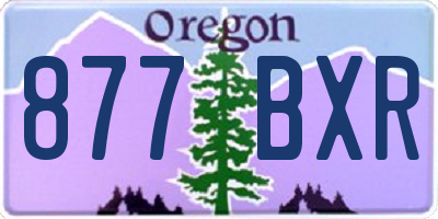 OR license plate 877BXR