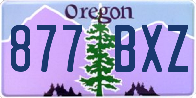 OR license plate 877BXZ