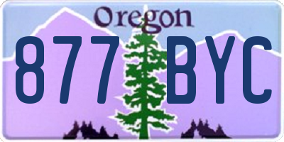 OR license plate 877BYC