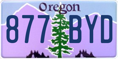 OR license plate 877BYD
