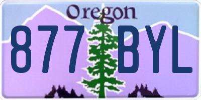 OR license plate 877BYL
