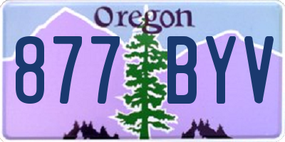 OR license plate 877BYV