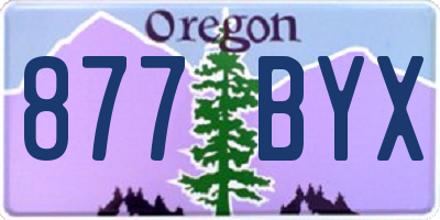 OR license plate 877BYX