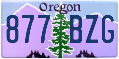 OR license plate 877BZG