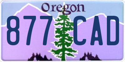 OR license plate 877CAD