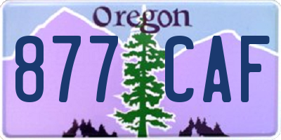 OR license plate 877CAF