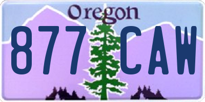 OR license plate 877CAW
