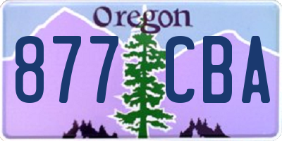 OR license plate 877CBA
