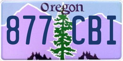 OR license plate 877CBI