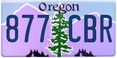 OR license plate 877CBR