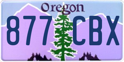 OR license plate 877CBX