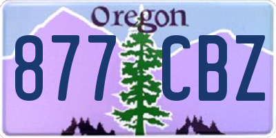 OR license plate 877CBZ