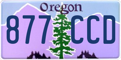 OR license plate 877CCD