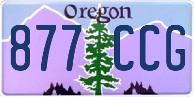 OR license plate 877CCG