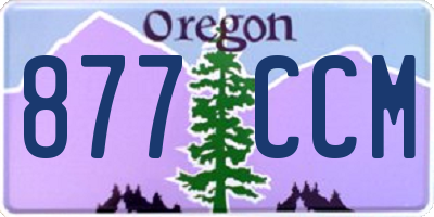OR license plate 877CCM