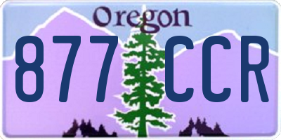 OR license plate 877CCR