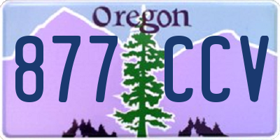 OR license plate 877CCV
