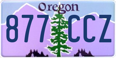OR license plate 877CCZ