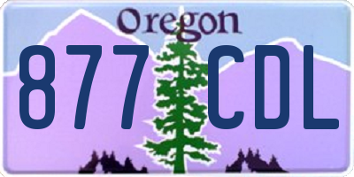 OR license plate 877CDL