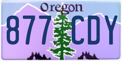 OR license plate 877CDY