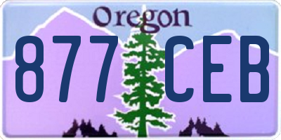 OR license plate 877CEB
