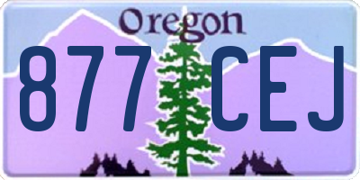 OR license plate 877CEJ