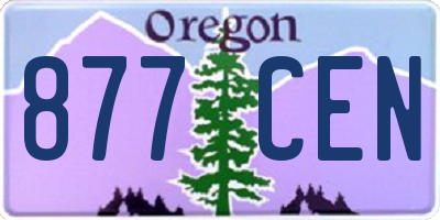 OR license plate 877CEN