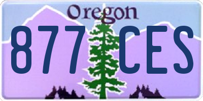 OR license plate 877CES