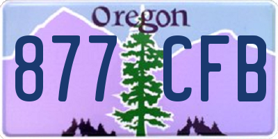OR license plate 877CFB
