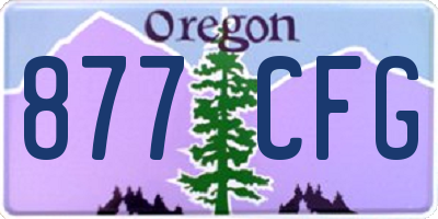 OR license plate 877CFG