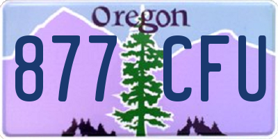 OR license plate 877CFU