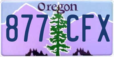 OR license plate 877CFX
