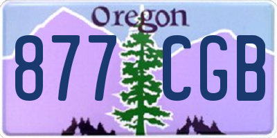 OR license plate 877CGB
