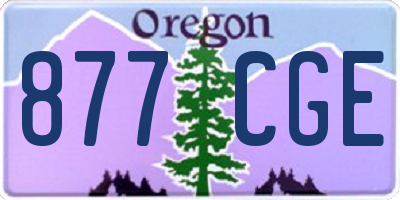 OR license plate 877CGE