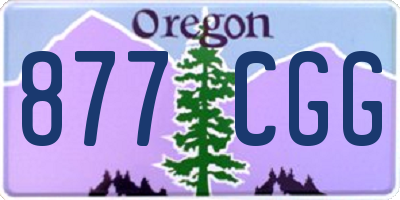 OR license plate 877CGG