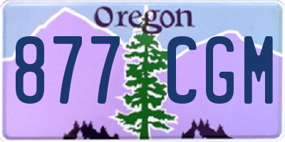 OR license plate 877CGM