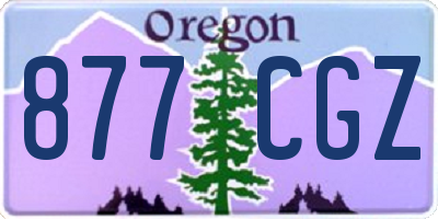 OR license plate 877CGZ