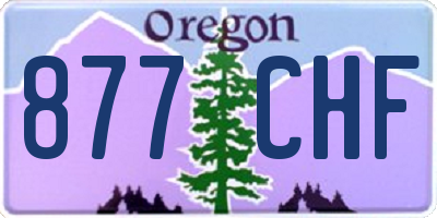 OR license plate 877CHF