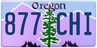 OR license plate 877CHI
