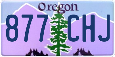 OR license plate 877CHJ