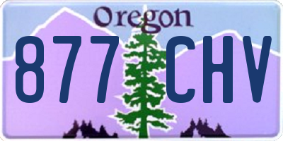 OR license plate 877CHV