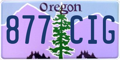 OR license plate 877CIG