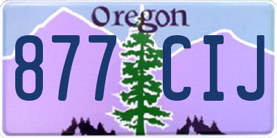 OR license plate 877CIJ
