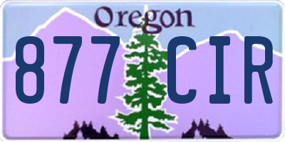 OR license plate 877CIR
