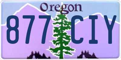 OR license plate 877CIY