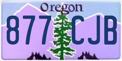 OR license plate 877CJB