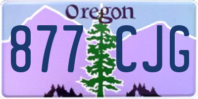 OR license plate 877CJG
