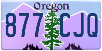 OR license plate 877CJQ