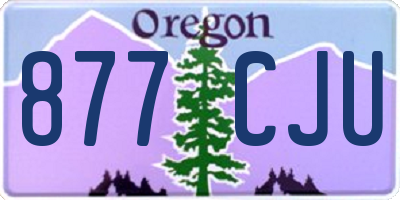 OR license plate 877CJU