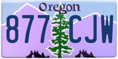 OR license plate 877CJW